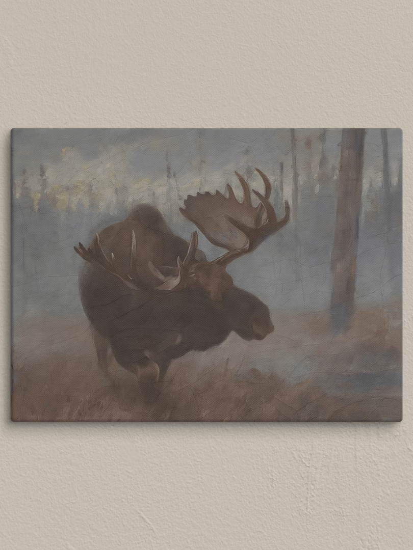 Bull Moose Canvas Wall Art Print product image (1)
