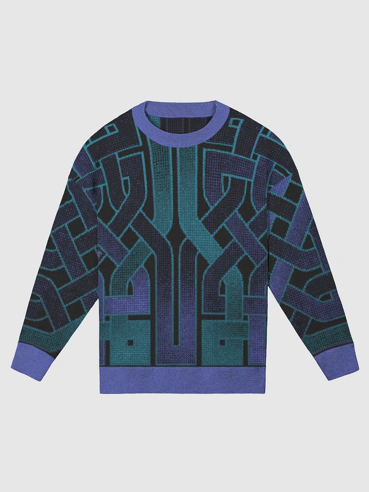 Blue Celtic Knot Relaxed Fit Sweater product image (2)