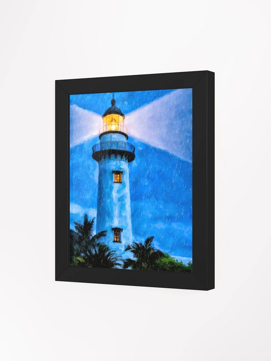 St Simons Island Lighthouse At Night – Georgia Framed Poster product image (45)