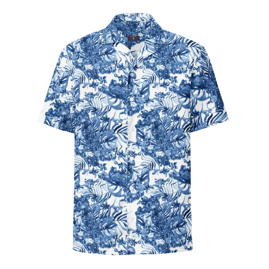 Azure Jungle | Unisex Hawaiian Shirt product image (5)