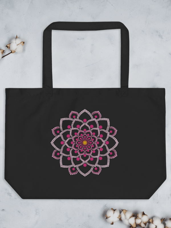 Simple Pink Mandala Organic Cotton Tote Bag product image (9)