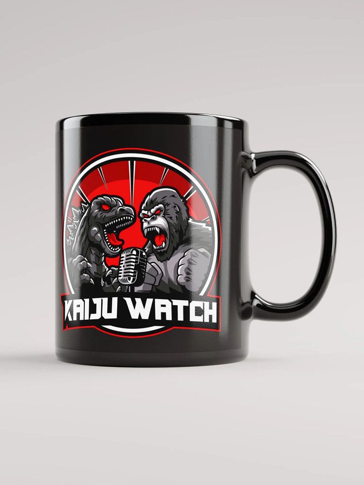Kaiju Clash Black Glossy Mug product image (2)