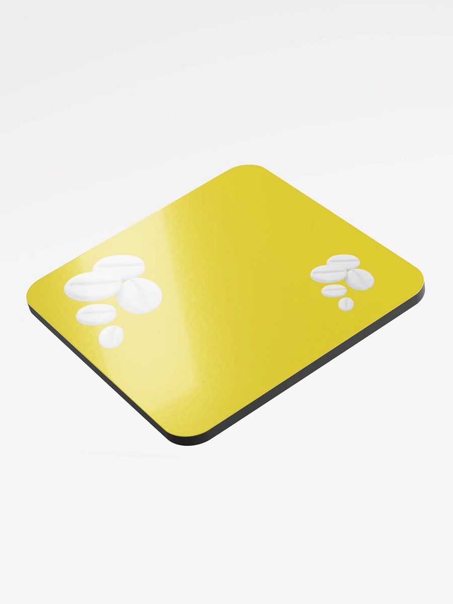 Yellow I Swear They Are Coffee Beans! White Coffee Beans Coaster product image (3)