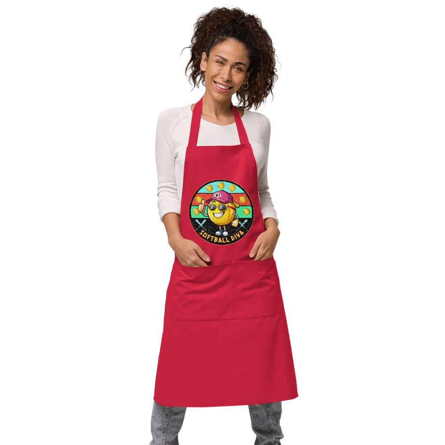 Softball Diva Cartoon Character Apron product image (4)