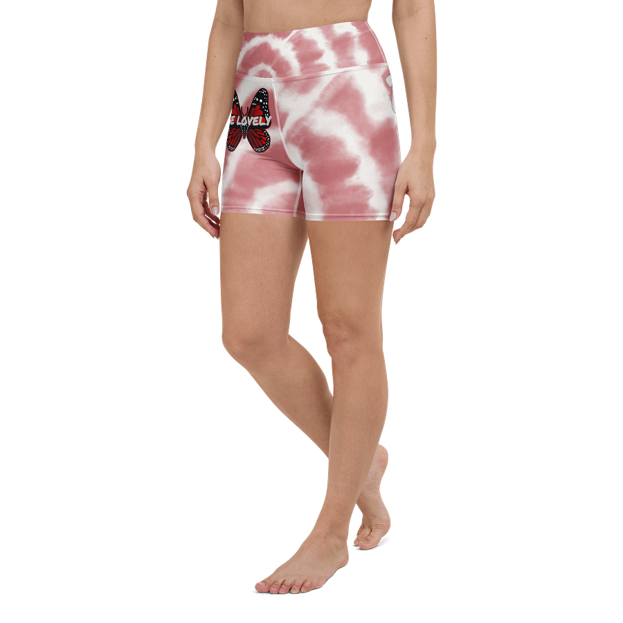 Be Lovely Butterfly Yoga Shorts Women Circle tie dye 2 product image (5)