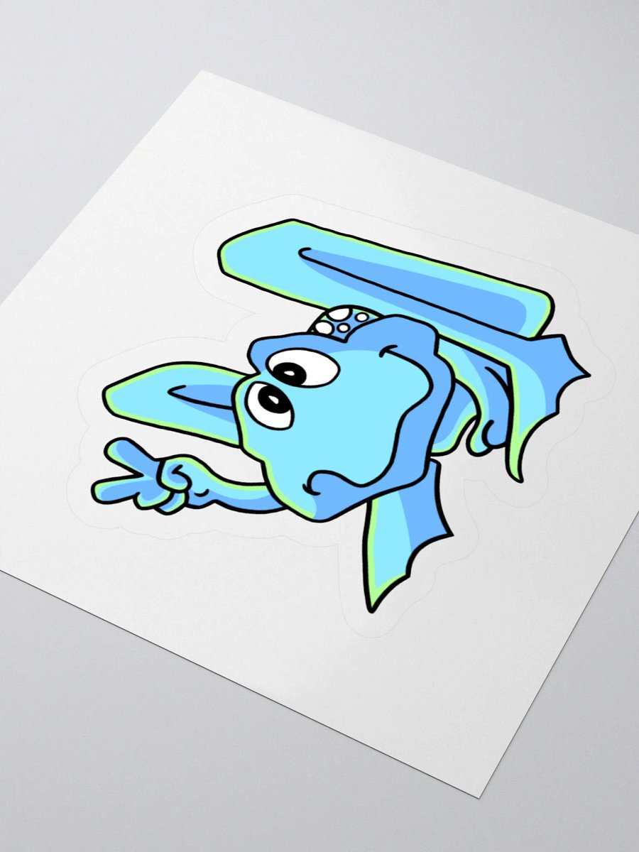 Peace frog blue sticker product image (3)