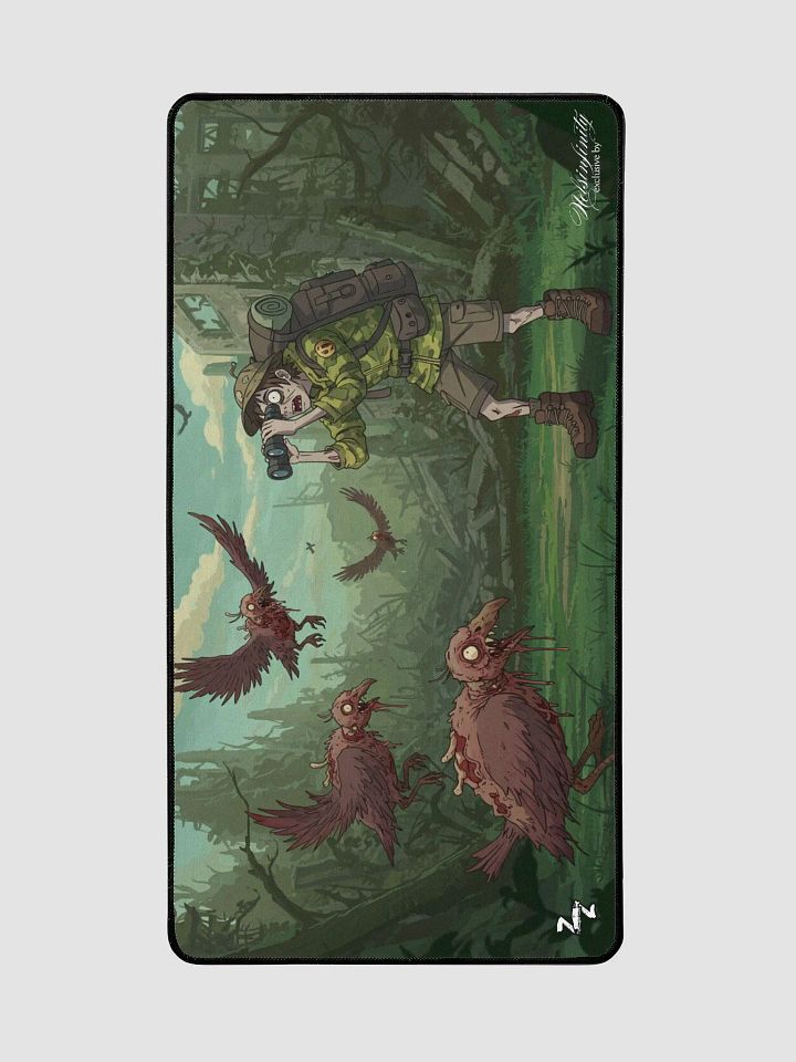 Exclusive Zombie Bird Watching Like A Zombie 02 Desk Mat product image (2)