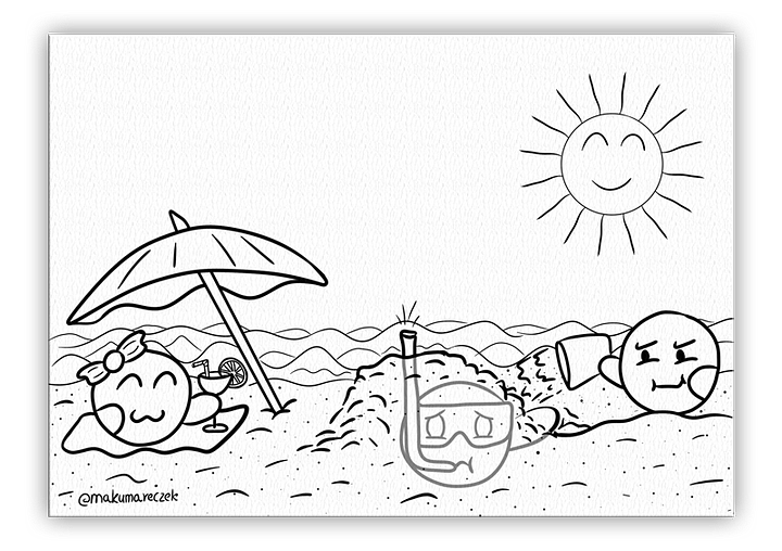 Dango Summer - Coloring page product image (1)