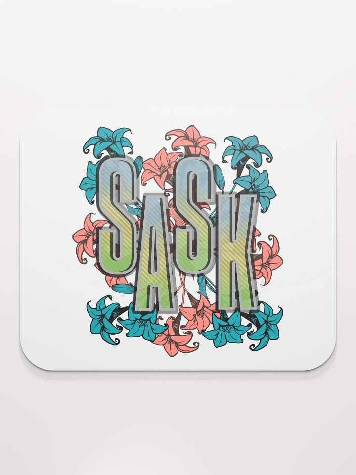 Sask Saskatoon Saskatchewan Floral Gradient Mouse Pad product image (1)