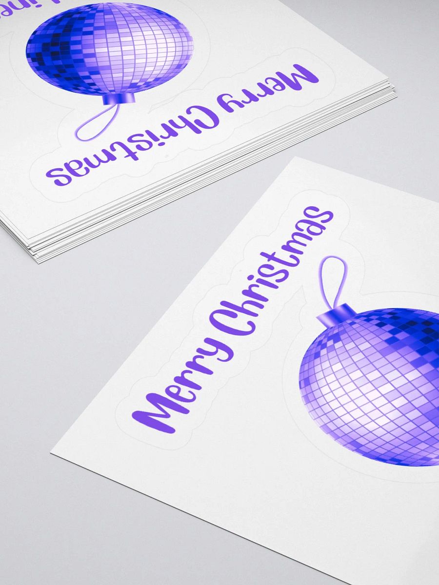 Hope it shines just for you ! Christmas Mirrorball Sticker - Purple product image (12)
