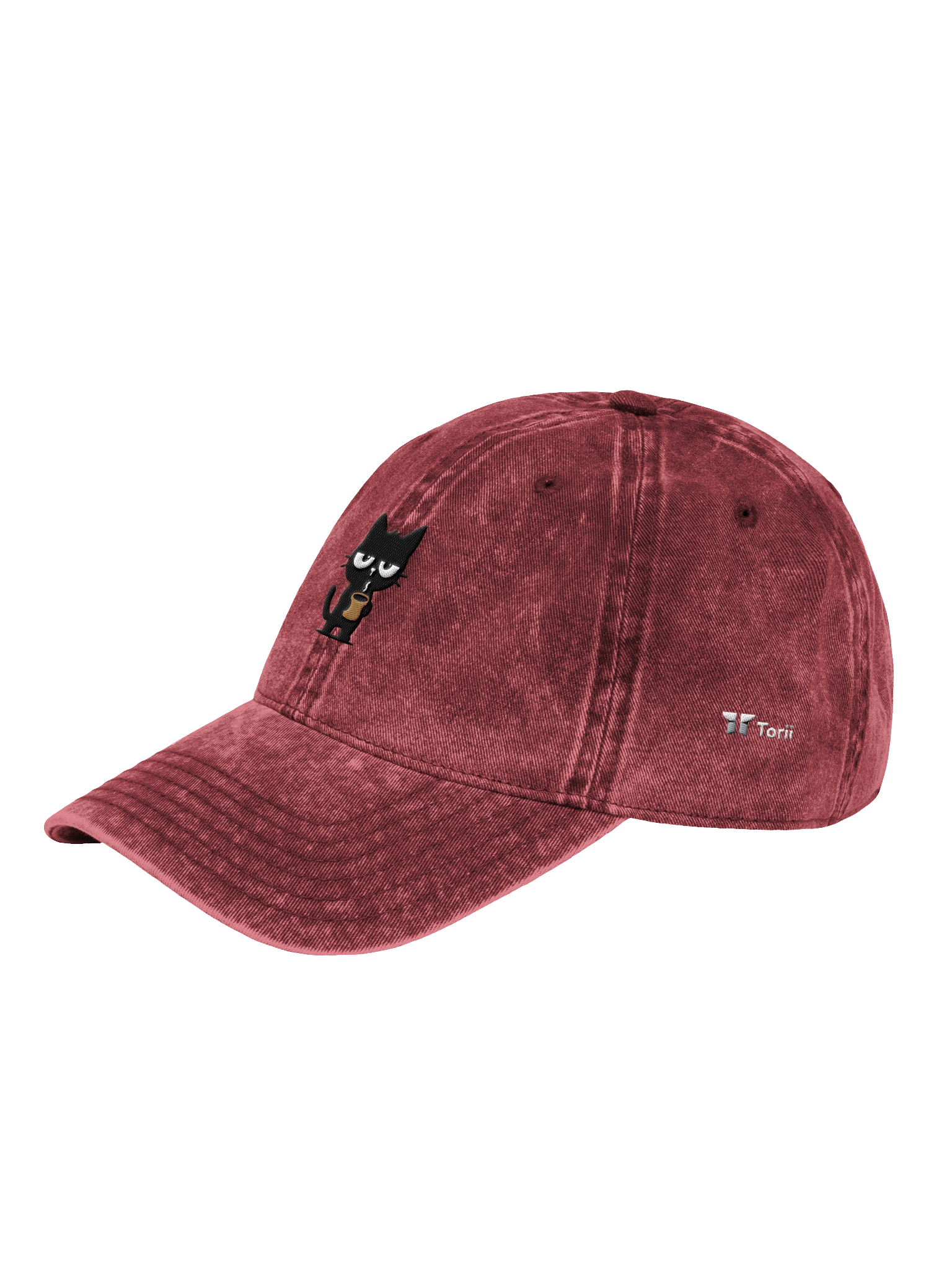 Caffeinated Cat Vintage Wash Dad Hat product image (11)
