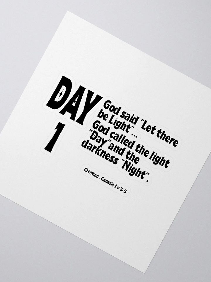 CREATION: DAY 1……Christian, Jesus, faith, God, Bible, Christianity, Jesus Christ, religion, Bible Verse, Love product image (2)