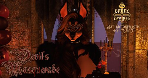 Join us Divine Desires Saturday Oct 19th 4-8 pm SLT. 
Best Dressed Contest will be going as well
.·:·.☽✧ ✦ ✧☾.·:·.
Step into ...