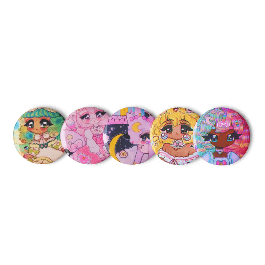 Kawaii Button Collection - Set of 5 product image (3)