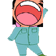 Dancing Yelling Emote - Black Hair, Tan Skin, Brown Eyes product image (1)