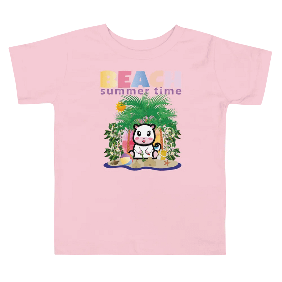 Beach Summer Funny Colorful Bella + Canvas Toddler T-Shirt – Funny Shirt & Gift for Kids product image (3)