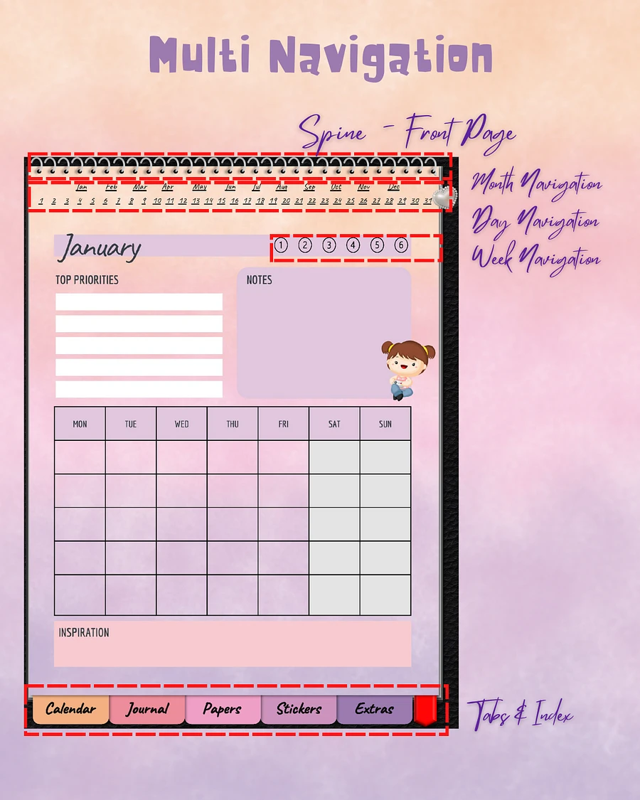 Cute Gaming Themed Perpetual Planner - Digital Version - Goodnotes Compatible product image (4)