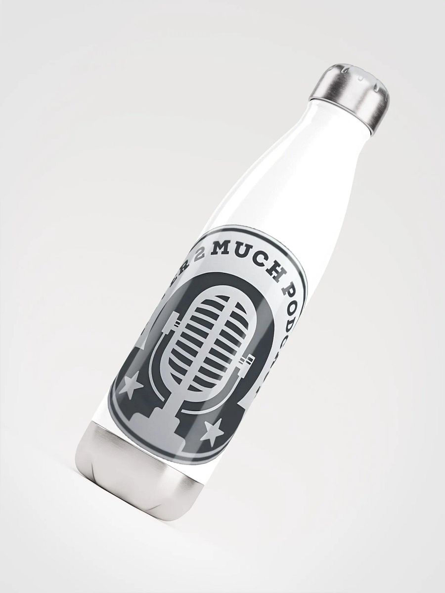 Never 2 Much Podcast Vintage Mic Podcast Stainless Steel Bottle product image (4)