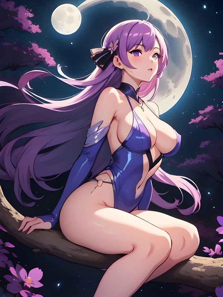 “Moonlit Enchantress” Digital Artwork product image (1)
