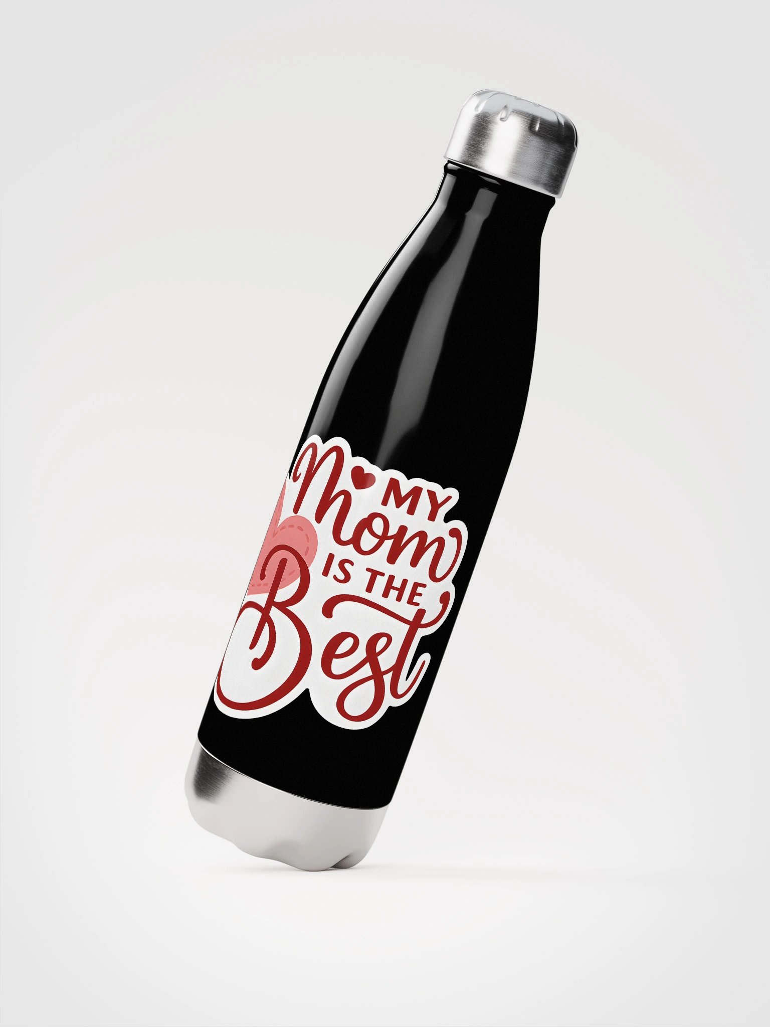 My Mom is the Best Water Bottle | Heart & Script Font Mom Gift | Cute Hand-Lettered Mother’s Day Bottle product image (3)