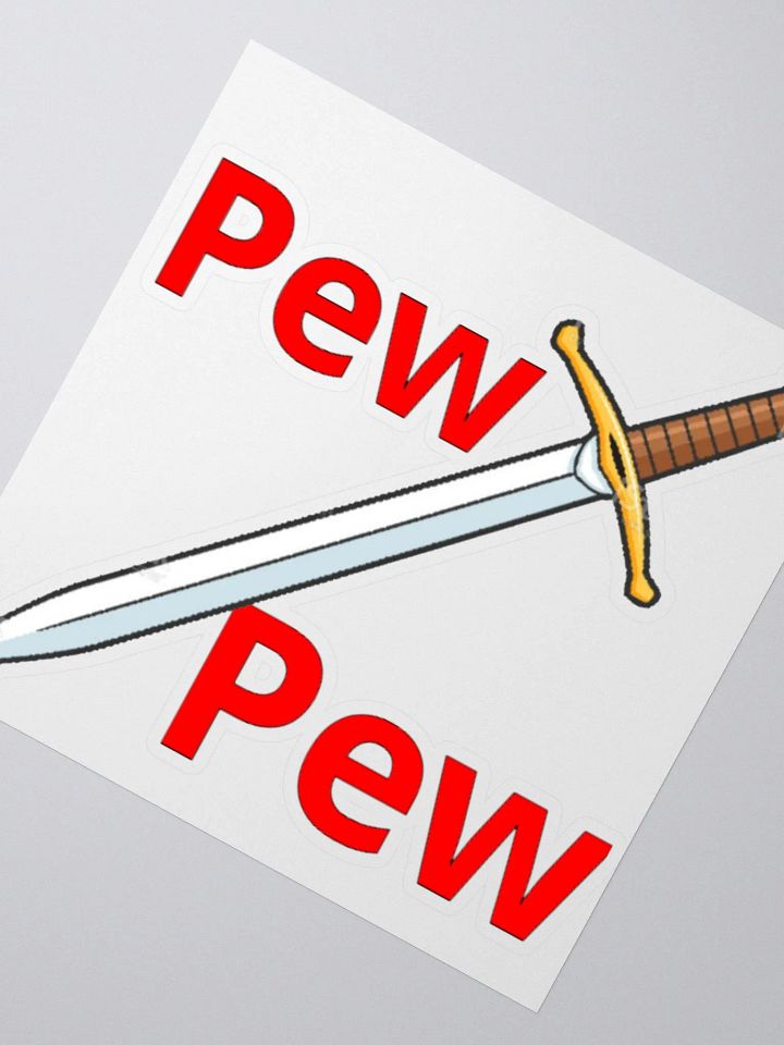 Pew Pew - White 'Kiss Cut Sticker' product image (6)