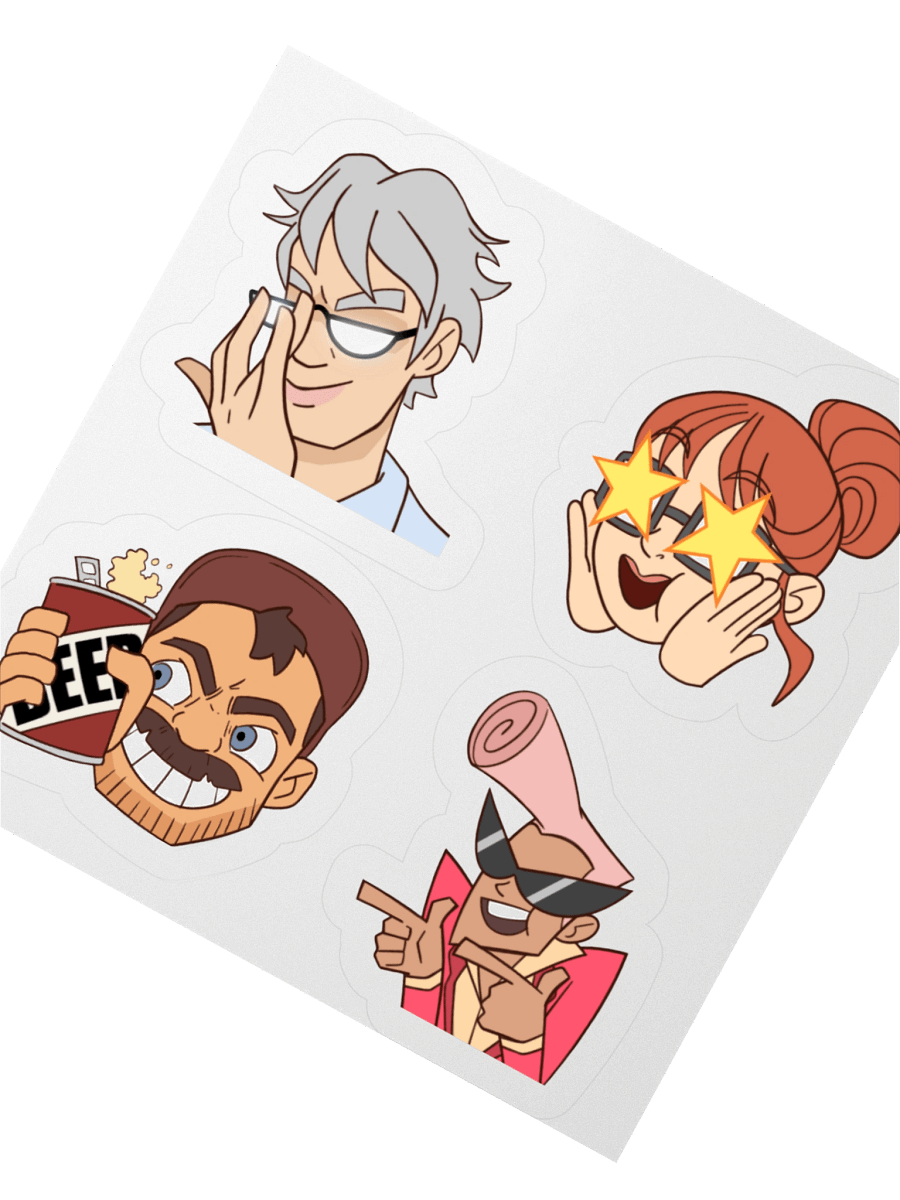 Death Battle Hosts - Stickers Set product image (4)