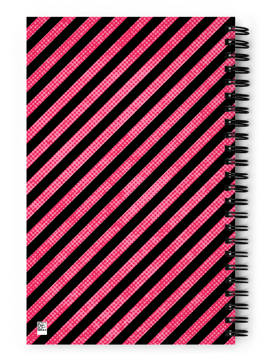 Pink & Black Grunge Stripes Spiral Notebook Great For Journaling product image (5)