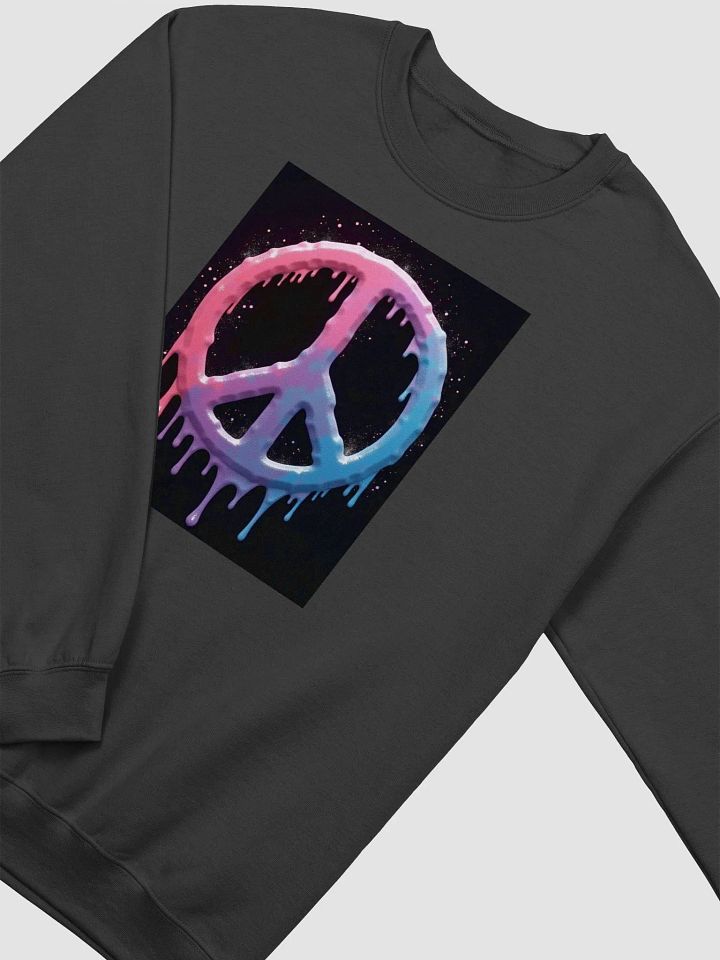 Dripping Peace Symbol Crewneck Sweatshirt product image (1)