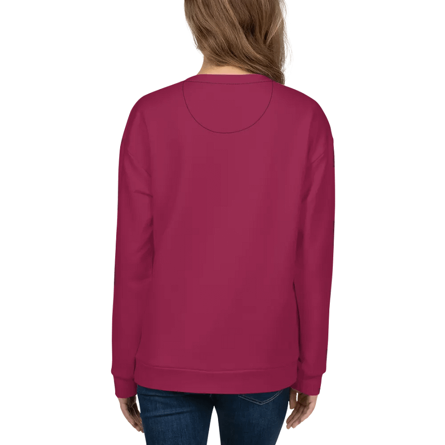 Plain Dark Red True Summer Unisex Recycled Polyester Heavyweight Premium Sweatshirt by Treasure Pie product image (8)