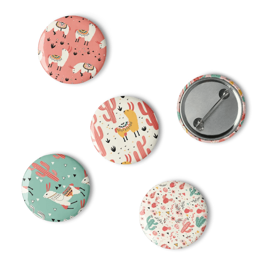 Llama Fiesta Pin Button Set product image (15)