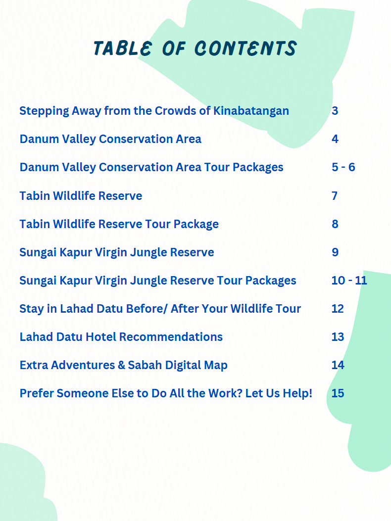 A Guide to Discovering Wildlife Beyond the Boats of Kinabatangan: Danum Valley, Tabin Wildlife Reserve, and Sungai Kapur product image (3)