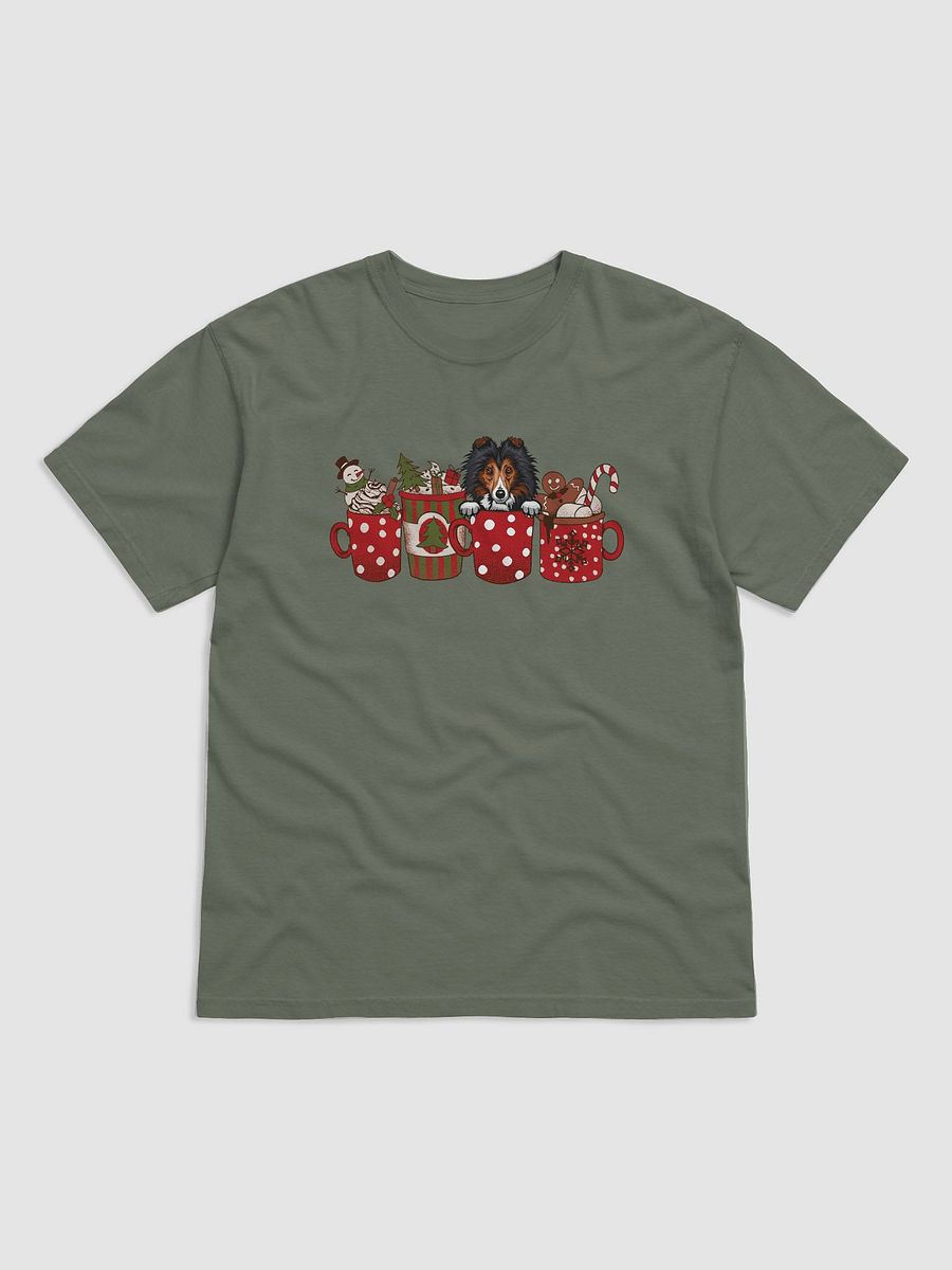 Cute Shetland Sheepdog in a Christmas Cup T-Shirt | Funny Christmas Sheltie Pup in a Cup product image (19)