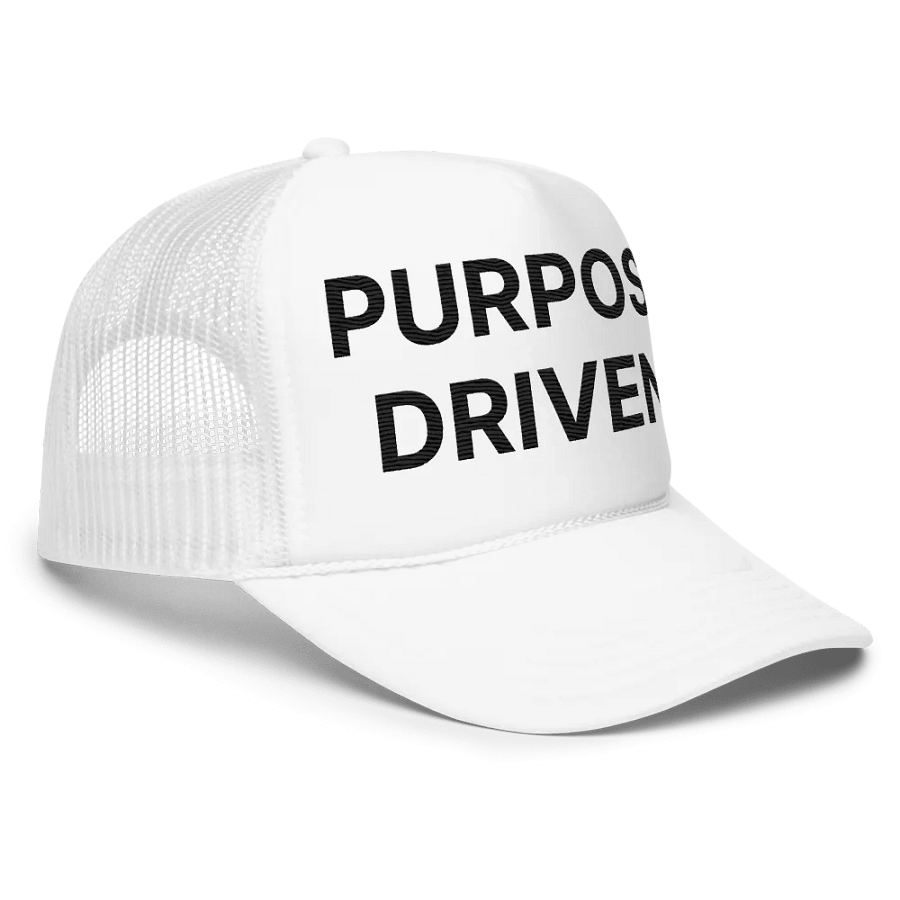 PURPOSE DRIVEN TRUCKER HAT (WHITE) product image (3)
