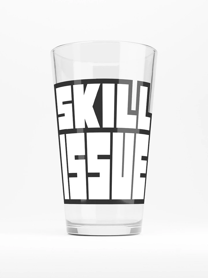 SKILL ISSUE PINT GLASS (B&W) product image (1)