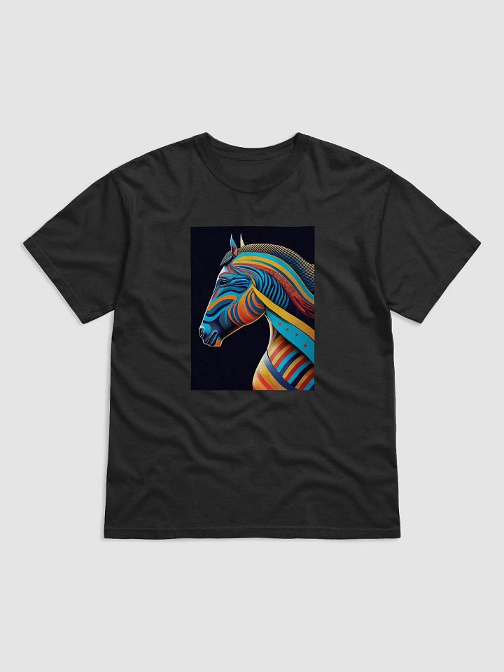Stylized horse illustration made of coloured ribbons product image (7)
