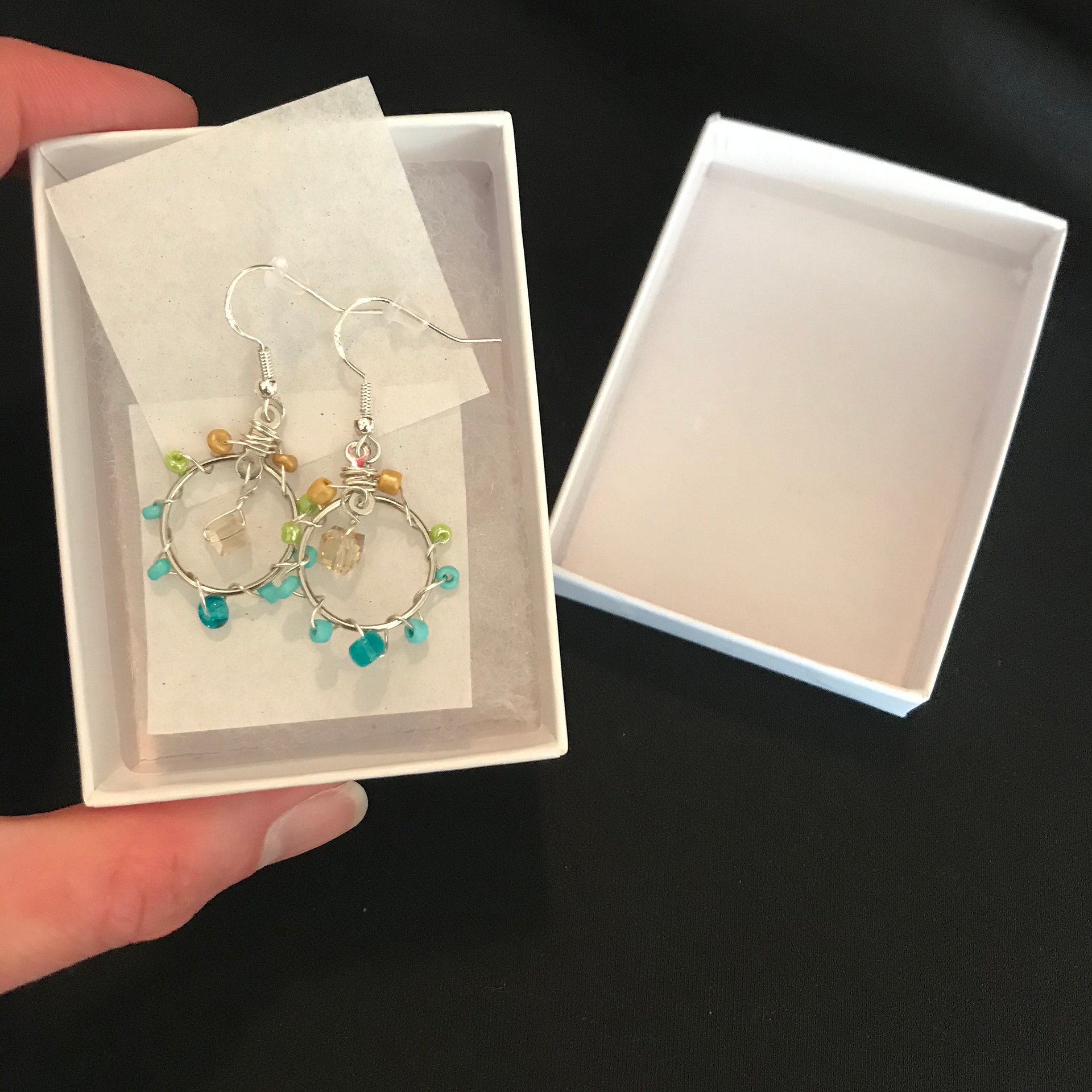 Rainbow Circle Drop Earrings product image (2)