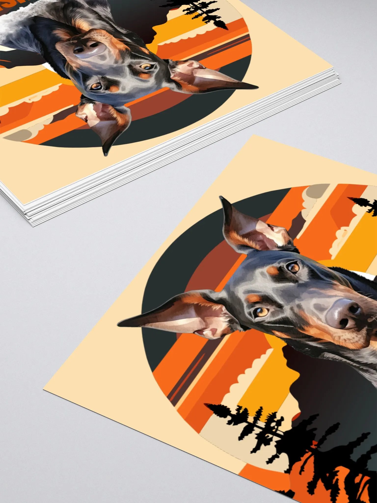 Keep Pushing Ahead Doberman Kiss Cut Sticker product image (12)