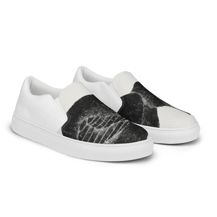 Black and White Men's Slip on Shoes 008 product image (3)