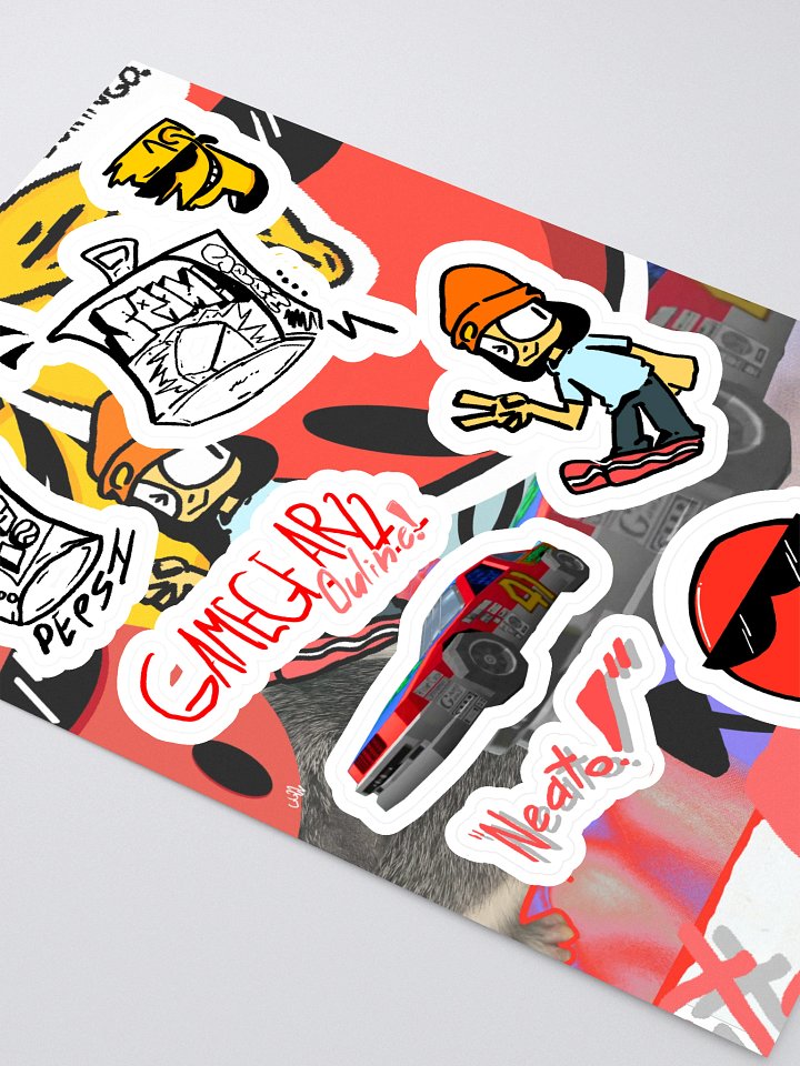 THE SLIGHTLY MORE DELUXE BUT STILL AVERAGE GAMEGEAR22 ONLINE! STICKER SHEET! product image (2)