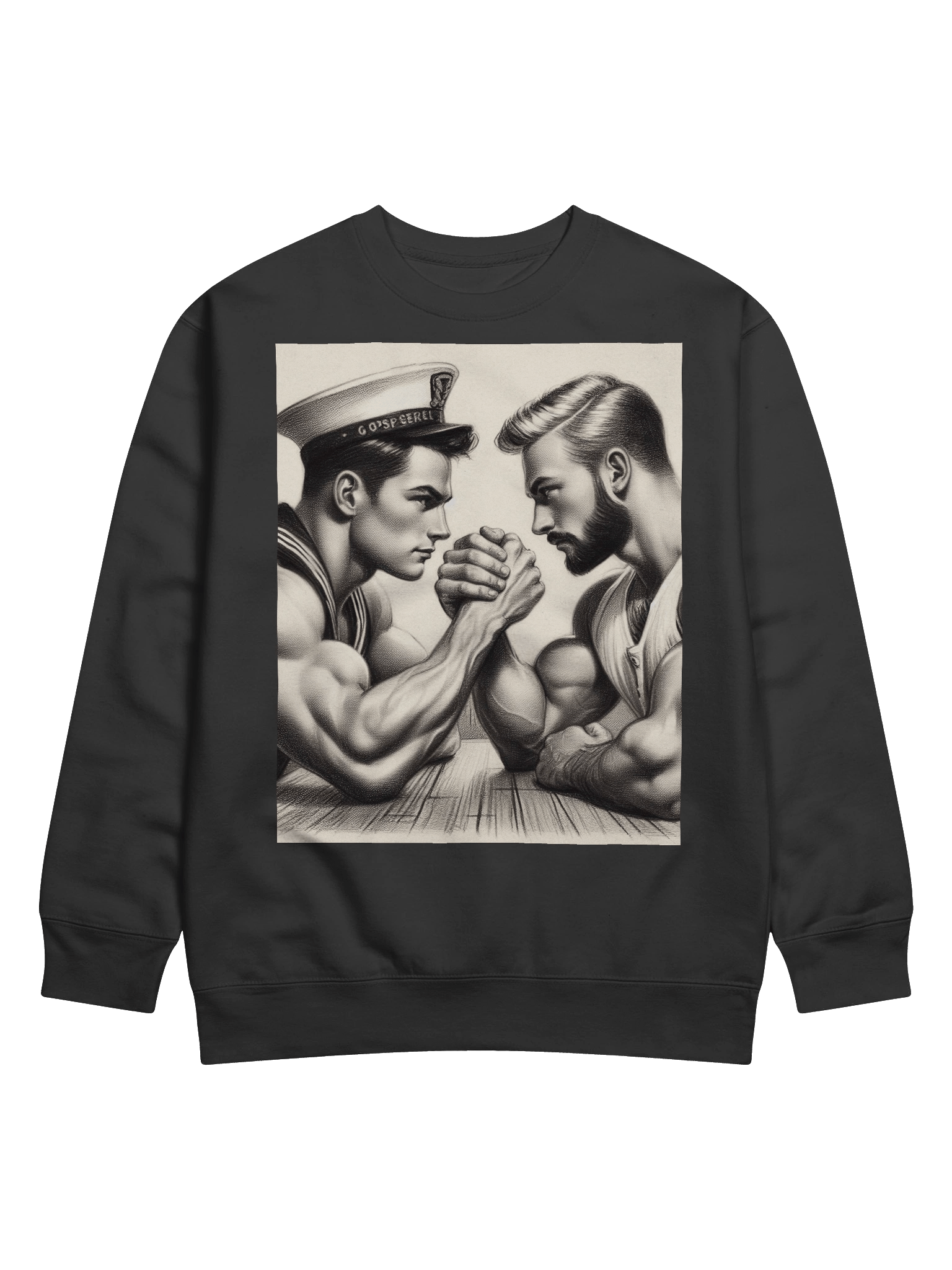 Up Close and Personal Sailors Tom of Finland Tribute Gay Pride Graphic Design Premium Sweatshirt product image (1)