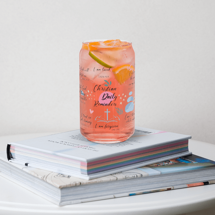 Motivational Quotes Collage 16 oz. Glass product image (1)