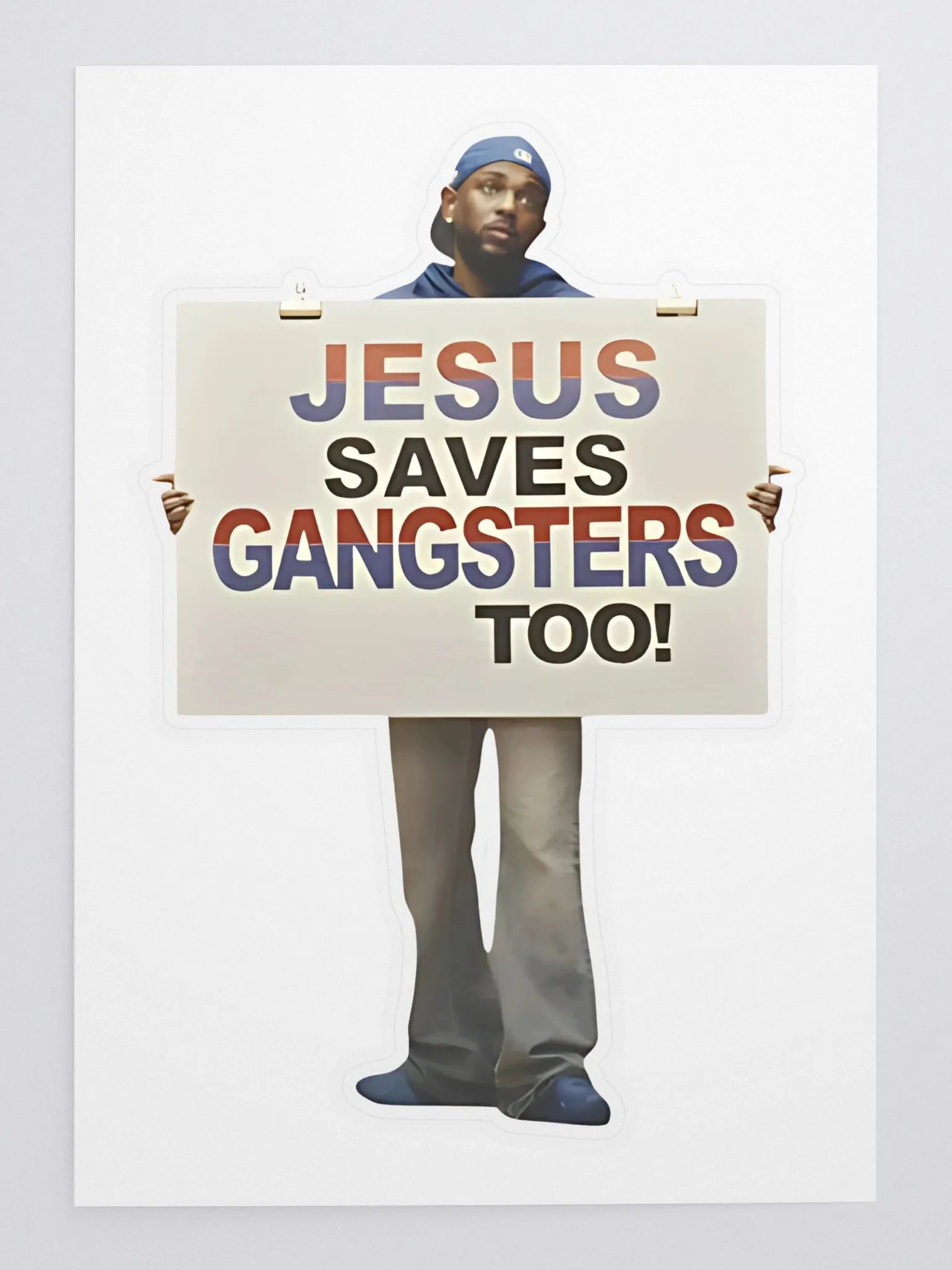 Kendrick Lamar Jesus Saves Gangsters Too Sticker product image (1)