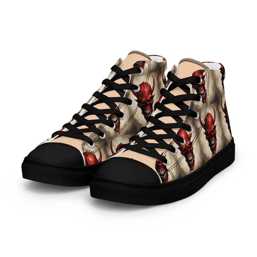 Demon Skull Grid Men's High Tops product image (7)