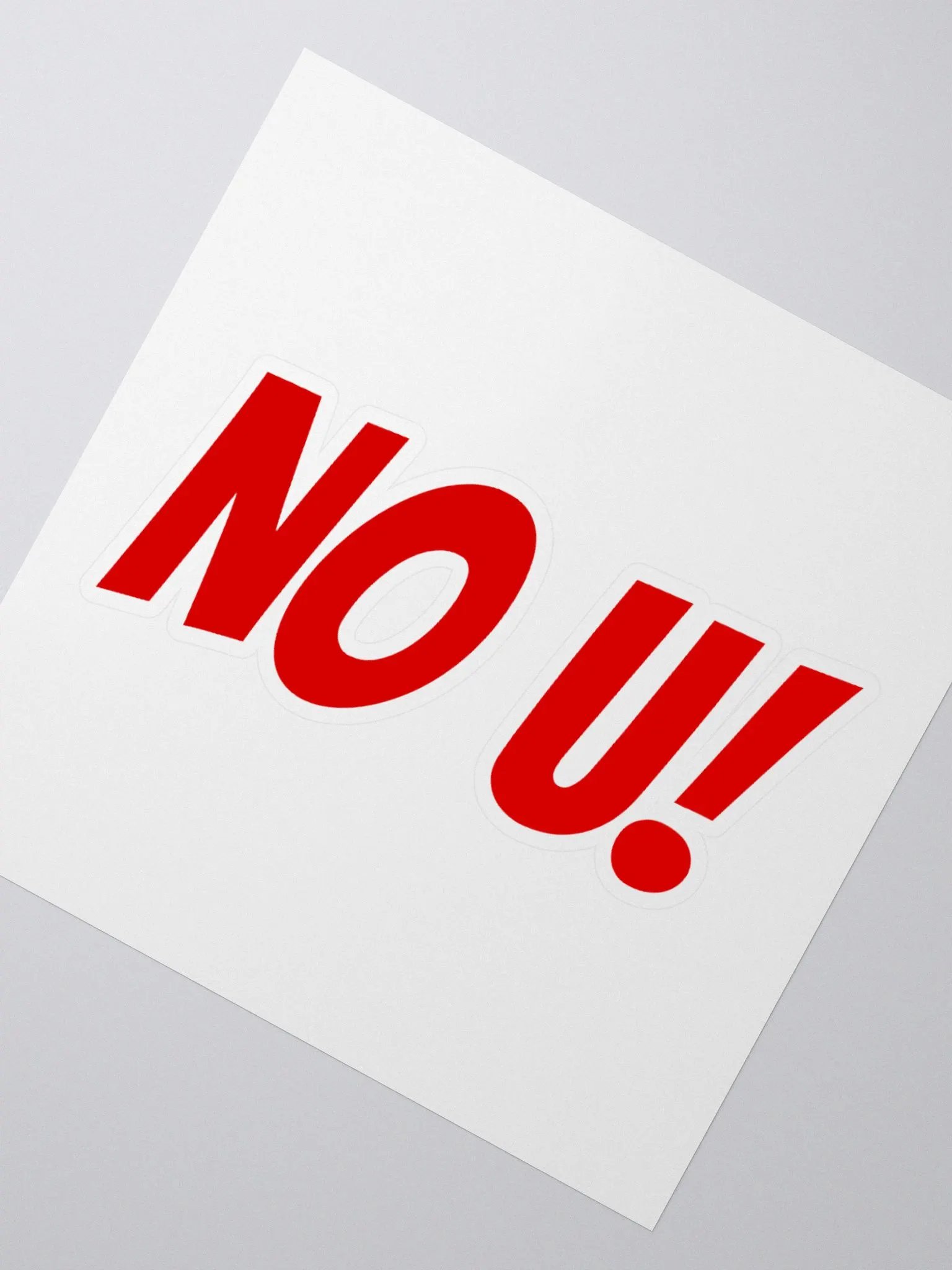 No U Sticker product image (5)