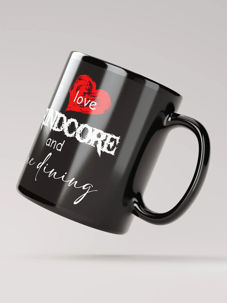 Grindcore and Fine Dining Black Glossy Mug product image (2)