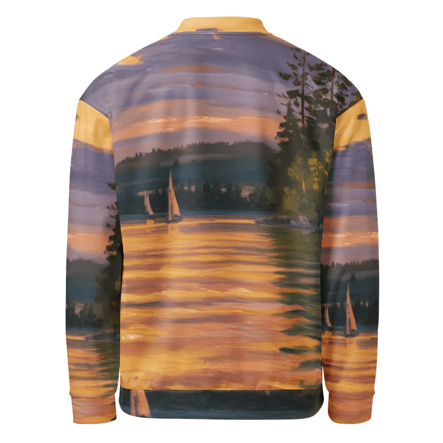 Sunset Lake Sailing, Unisex Bomber Jacket product image (5)
