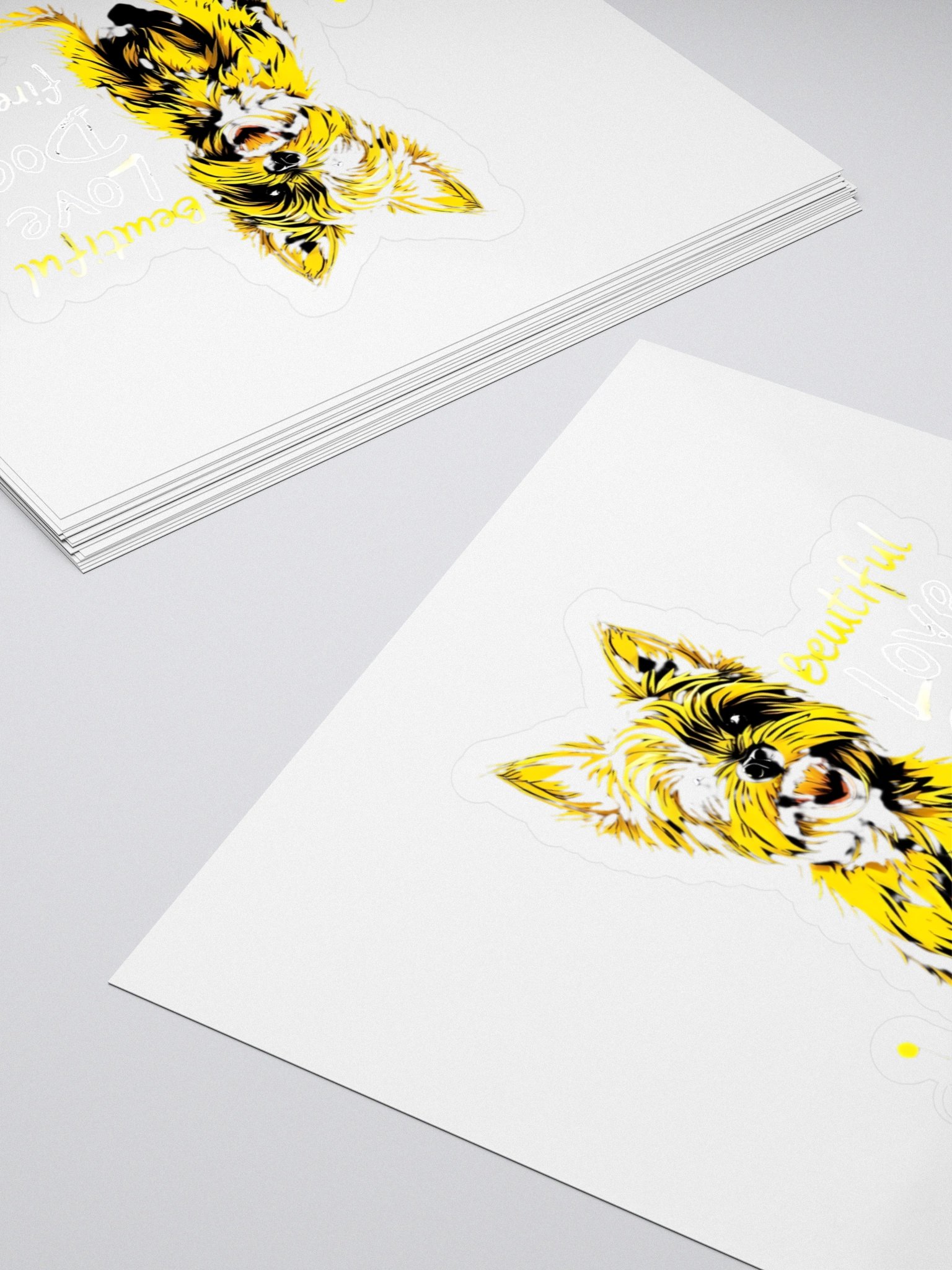 Love Dog Kiss Cut Stickers product image (4)