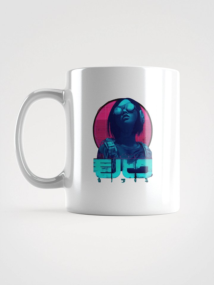 Retro Glitch Cyberpunk White Coffee Mug product image (2)