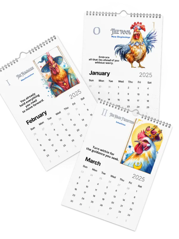 Chicken Tarot Inspiration 12 Month Wall Calendar product image (2)