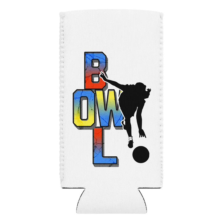 Bowl Woman Strike Silhouette Coozie Can Cooler product image (2)